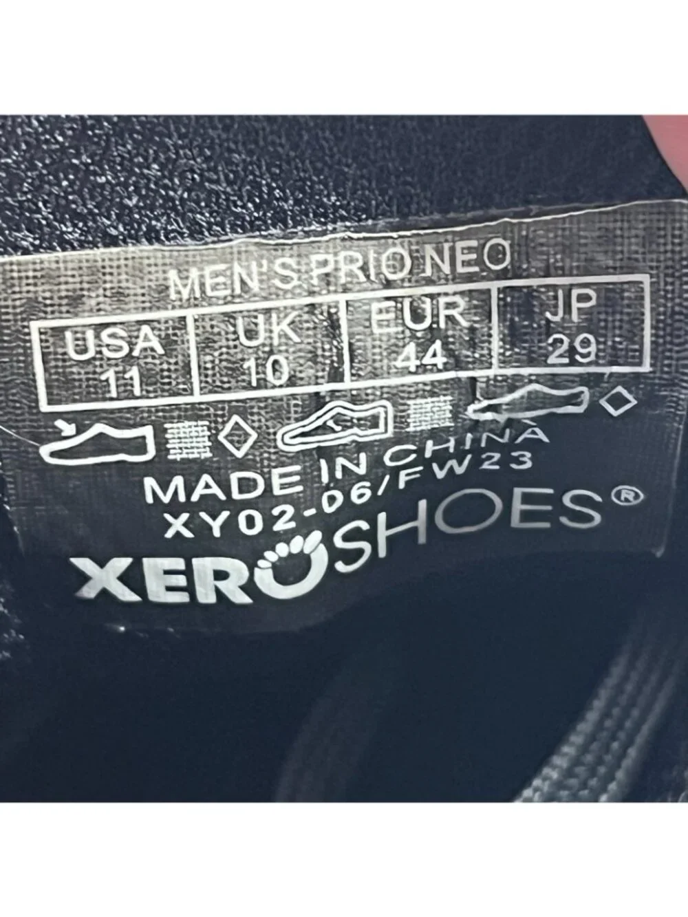 Xero Shoes Prio Neo Mens 11 Gray Black Minimalist Barefoot Running Sneakers